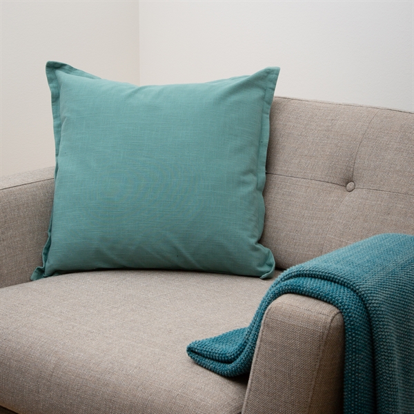Cushion cover w/flounce 50x50 Ocean blue